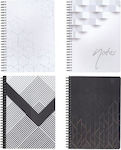 Next Spiral Heft Geregelt B5 70 Blätter 2 Themen Fine Lines 1Stück (Μverschiedene Designs/Farben)