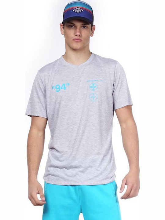 Body Action Αθλητικό Ανδρικό T-shirt Light Melange Grey Μονόχρωμο