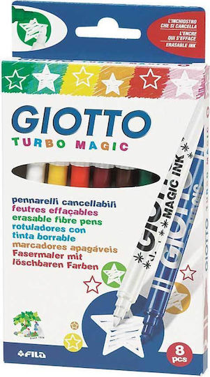 Giotto Turbo Magic Magic Drawing Markers Thick Set of 8pcs