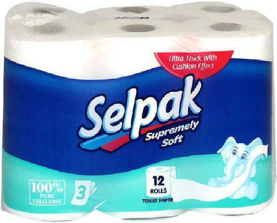Selpak Super Soft Χαρτί Υγείας 12 Ρολά 3 Φύλλων