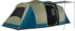 OZtrail Seascape Dome Blue Tunnel Camping Tent with Double Cloth 3 Seasons for 10 People 565x270x195cm