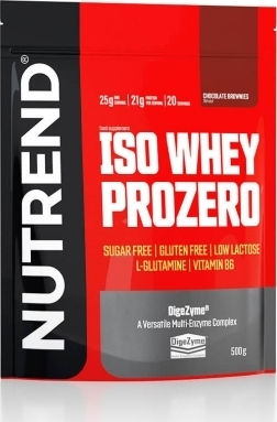 Nutrend Iso Whey Prozero Protein Whey Gluten Free with Flavor Chocolate Brownie 500gr