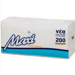 Maxi 200 Napkins Single-ply 33x33cm