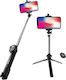 Lamtech Tripod Selfie Stick cu Bluetooth Negru ...