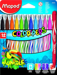 Maped Color'Peps Jungle Waschbare Zeichenmarker Set 12 Farben