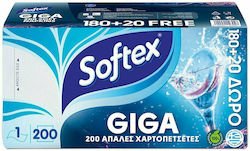 Softex Giga 200 Χαρτοπετσέτες Μονόφυλλες 306gr