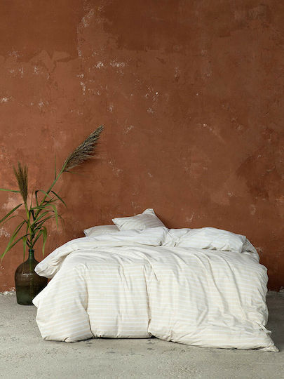 Nima Sheet Sets Single with Elastic 100x200+32cm. Evenness Beige 3pcs