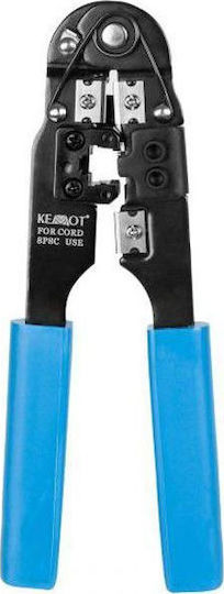 Kemot Metal Network Crimping Tool 8P Ethernet Internet Cable Crimping Plier RJ45 with Cable Cutter (Length 180mm)