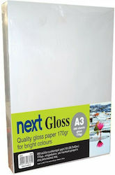 Next Gloss Druckpapier A3 170gr/m² 1x250 Blätter Weiß 18462------3