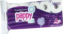 Pappy Soft Premium Hârtie Igienică 10 Role 4 Foi