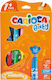 Carioca Baby Teddy Markers 1+ Πλενόμενοι Μαρκαδόροι Ζωγραφικής Χονδροί σε 12 Χρώματα