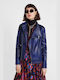 Desigual Marble Γυναικείο Biker Jacket Μπλε