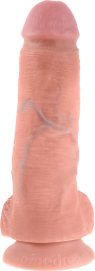 King Cock Ρεαλιστικό Dildo με Όρχεις και Βεντούζα Flesh 20cm