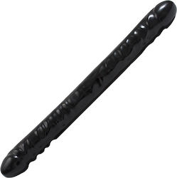 Doc Johnson Double Veined Header Διπλό Dildo Μαύρο 46cm