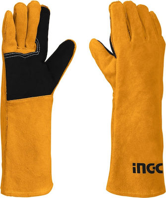 Ingco Safety Glofe Leather Welding Yellow