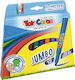 Toy Color Jumbo Μαρκαδόροι Ζωγραφικής 5mm Χονδροί, Πλενόμενοι Σετ 12 χρώματα