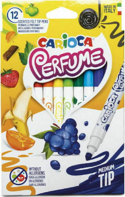 Carioca Perfume Πλενόμενοι Αρωματικοί Μαρκαδόροι Ζωγραφικής Χονδροί σε 12 Χρώματα