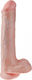 King Cock Glass Dildo with Balls and Suction Cu...