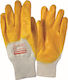 NBR Cotton Safety Glofe Nitrile 0.9mm Beige