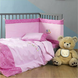 Zouzounia Butterfly Crib Bumpers Classic Inside Pink 40x200cm
