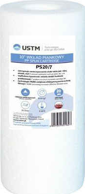 USTM Ersatz-Wasserfilter für die Arbeitsplatte und unter der Arbeitsplatte aus Polypropylen 7" PS20/7 20 μm (Mikrometer)
