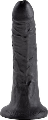 King Cock Ρεαλιστικό Dildo με Βεντούζα Μαύρο 18cm