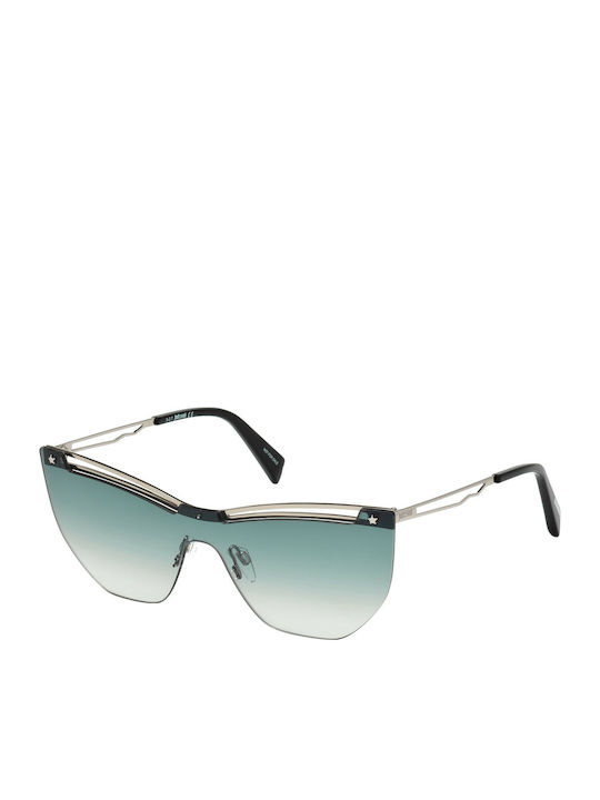 Just Cavalli Women's Sunglasses with Silver Metal Frame and Green Gradient Lens JC841S 16B