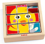 Wooden Kids Puzzle Tourfarm for 2++ Years 9pcs Djeco