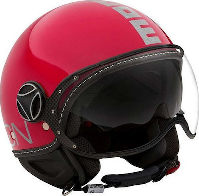 MomoDesign FGTR Evo Jet Helmet with Sun Visor 1200gr Magenta Gloss-Glitter 1001003047