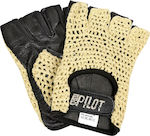 Lampa Gloves for Work Driver Black Leather Guide Half