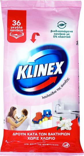 Klinex Flori de Primăvară de Utilizare Generală cu Acțiune de Dezinfectare 1x36 buc