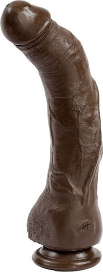 Doc Johnson Signature Cocks Black Thunder with Removable Vac-U-Lock Ρεαλιστικό Dildo με Όρχεις και Βεντούζα Chocolate 31cm