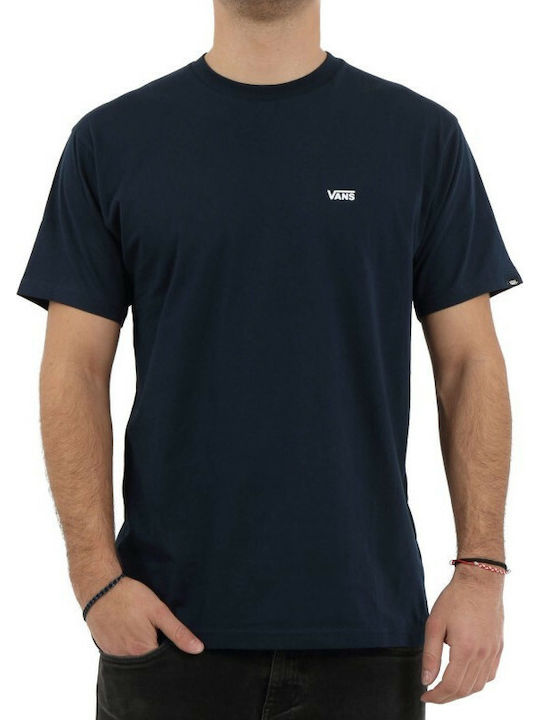 Vans Left Chest Logo Herren T-Shirt Kurzarm Marineblau