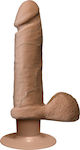 Doc Johnson The Realistic Cock Ultraskyn Vibrating Realistic Vibrator 15cm 1160-05-BX Caramel