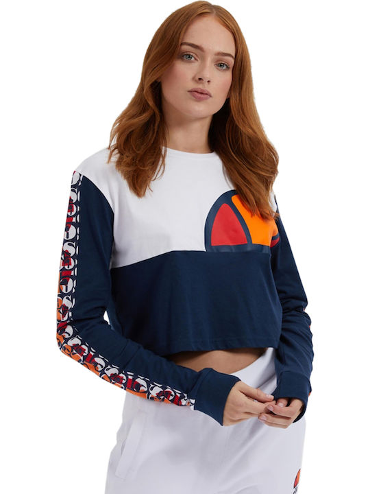 Ellesse Tamedeo Women's Crop Top Long Sleeve Navy Blue