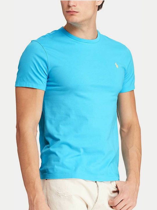 Ralph Lauren Ανδρικό T-shirt Τιρκουάζ Μονόχρωμο