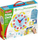 Quercetti Learning Time Clock Montessori STEM Educational Time Learning Game made of Wood for 4+ years old Years Old