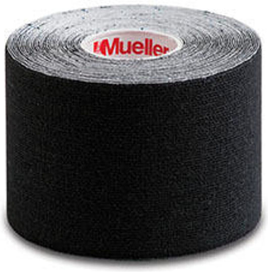 Mueller K-Tape Pre-Cut Benzila de kinetoterapie 5cm x 5m Negru