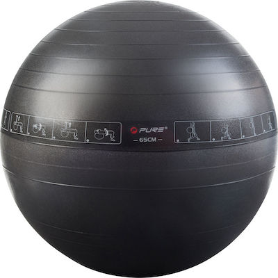 Pure2Improve Pilates Ball 65cm 0.6kg Black