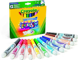 Crayola Μαρκαδόροι Πλενόμενοι Μαρκαδόροι Ζωγραφικής Χονδροί σε 12 Χρώματα
