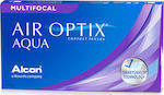 Air Optix Aqua 3 Μηνιαίοι Πολυεστιακοί Φακοί Επαφής Σιλικόνης Υδρογέλης