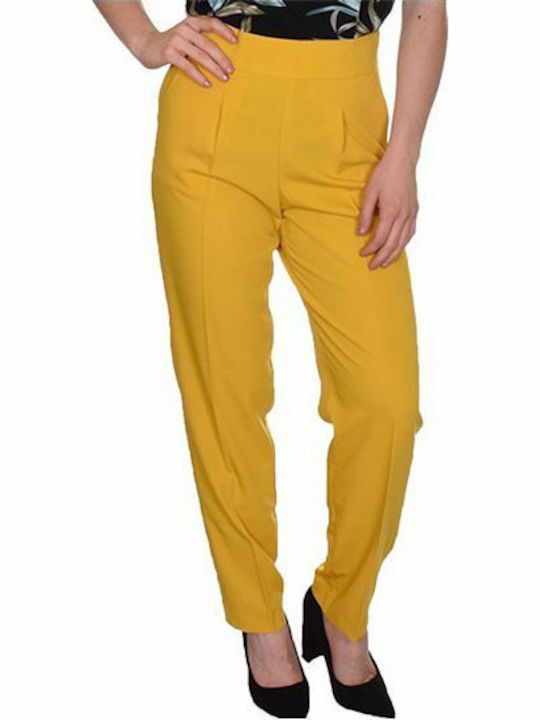 Only Women's Fabric Trousers Yellow