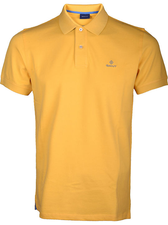 Gant Ανδρικό T-shirt Polo Κίτρινο