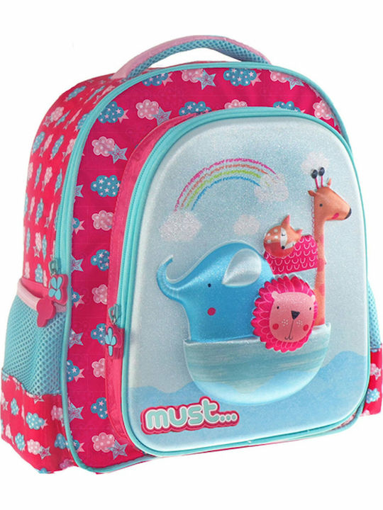 Must Noah's Ark School Bag Backpack Kindergarten in Pink color