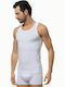 Minerva 90-12076 Men's Sleeveless Undershirt White