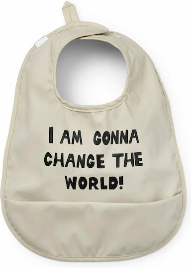 Elodie Details Σαλιάρα Υφασμάτινη με Αυτοκόλλητο Change the World με Τσέπη για 3 m+