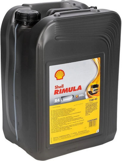 Shell Rimula R4 L Λάδι Αυτοκινήτου 15W-40 20lt