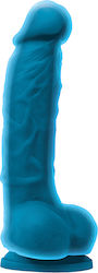 Ns Novelties Colours Dual Density Dildo Realistic Silicone Dildo with Scrotum & Suction Cup Blue 13cm NSN-0403-17