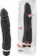 Seven Creations Silicone Classic Vibe Slim Veined Realistic Vibrator 21cm Black