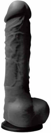 Ns Novelties Colours Pleasures Dildo Realistic Dildo with Balls and Suction Cup Black 13cm